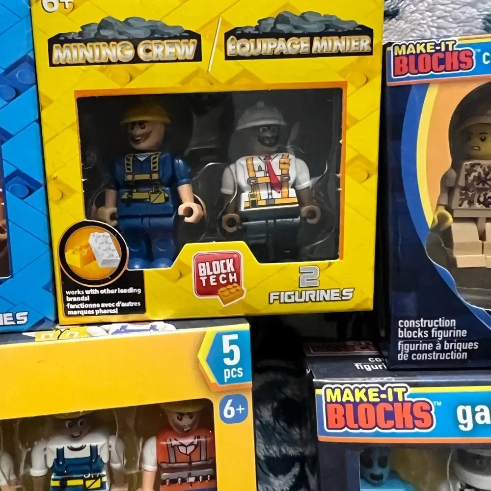Make it Blocks Mini Figures Firefighters, Police Sets 65 NEW Building Packs
